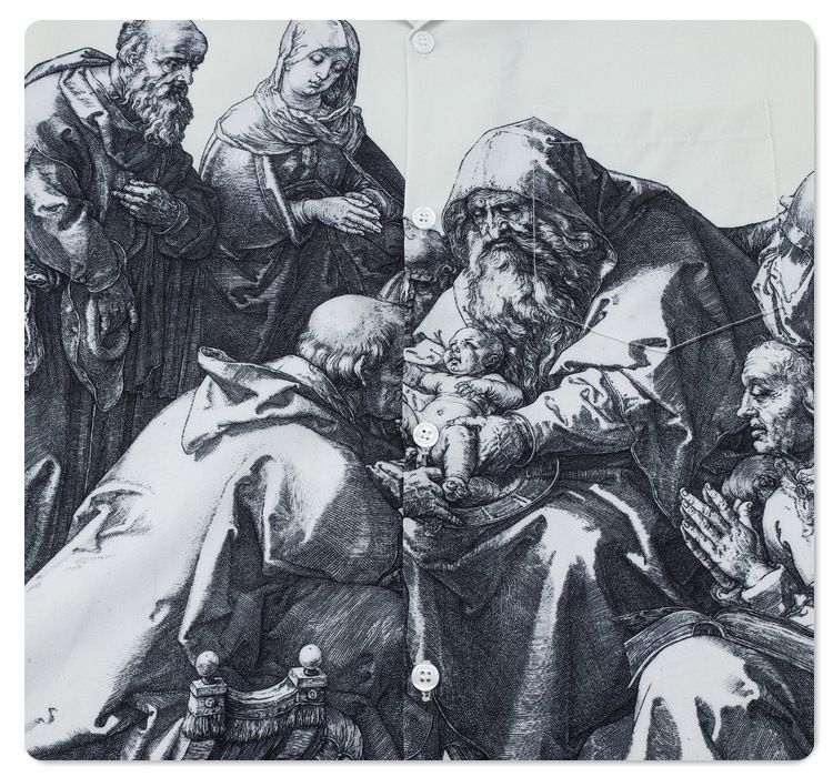 Grenzüberschreitender Außenhandel, europäische und amerikanische Freizeitmode, trendige Westküstenmarke, Retro-Römerprint, Kurzarm, Paarkleidung_voghion.com