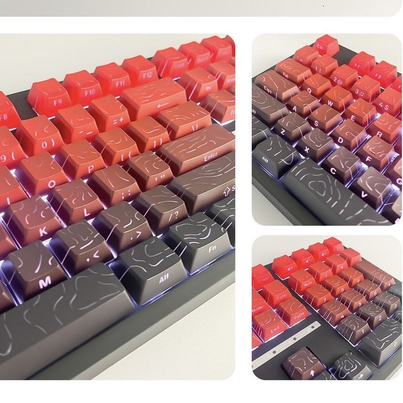 Contour Line 4.0 Gradient Blackberry Daylight Lavender Side Engraving 133 Keys PBT Original Magnetic Axis Mechanical_voghion.com