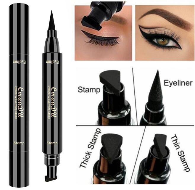 Big Seal Stamp Płynny Eyeliner Pen Wodoodporny Szybkoschnący Czarny Eyeliner Ołówek Z Eyelinerem Kosmetyczny Dwustronny Eyeliner_voghion.com