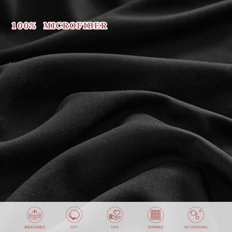 Breathable Queen Size Comforter Sets, All-Season Down-Alternative Quilt Set Black Ruffle Lace Craft Quilt Three Piece Set_voghion.com