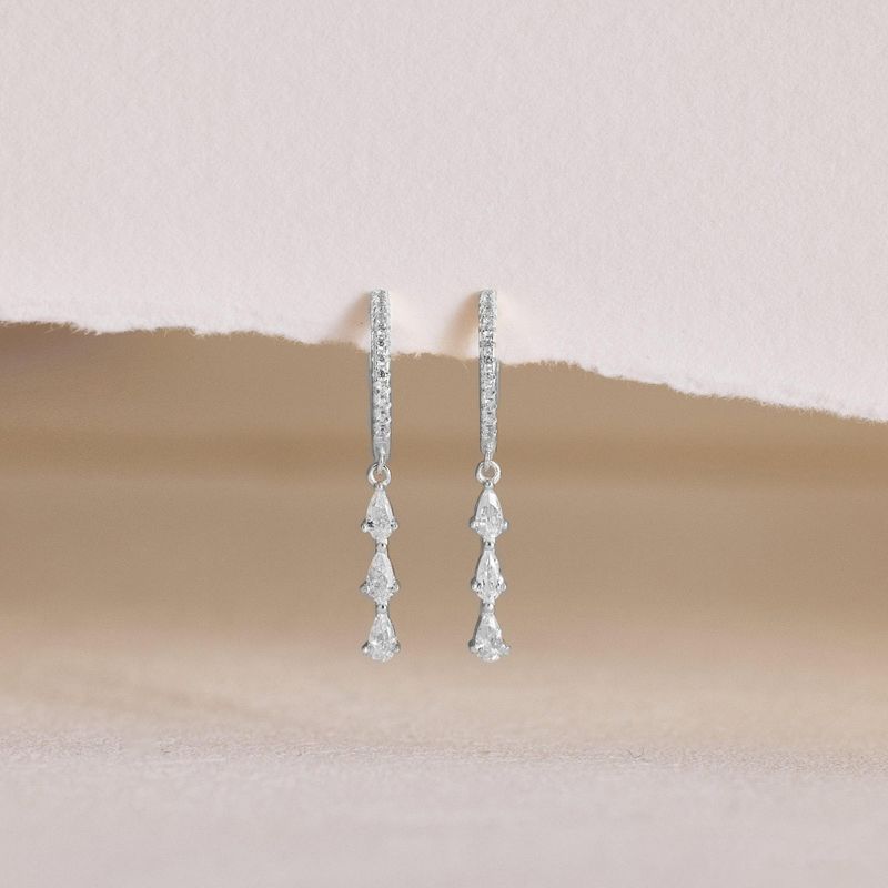 Pendente a goccia in zircone placcato in oro in ottone, orecchini di lusso alla moda per donna_voghion.com