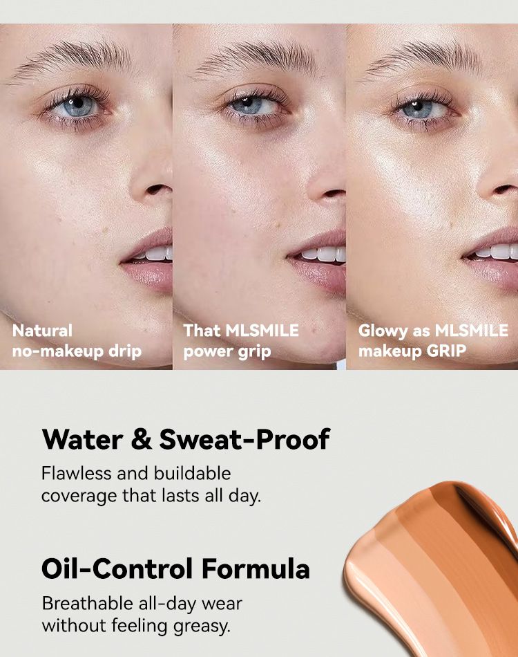 Matte Finish Liquid Flawless Oil Control Primer Concealer BB Cream Natural Long-lasting Foundation Makeup_voghion.com