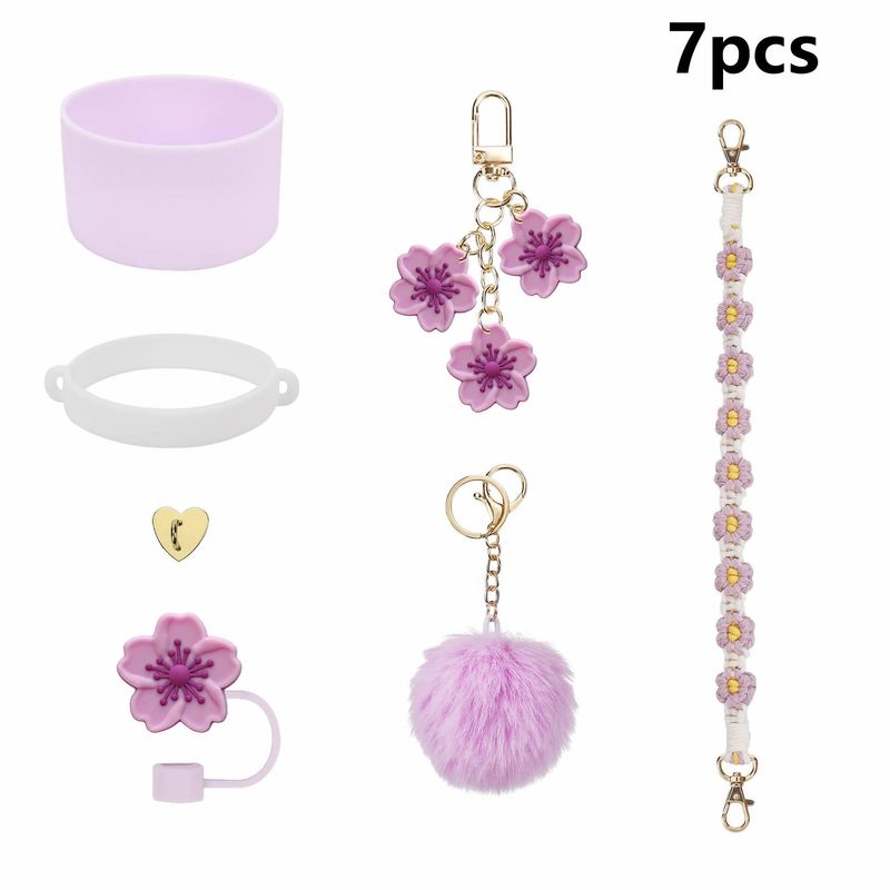 Haarball-Anhänger, Schmetterlingsanhänger, Strohhut, gewebt, Gänseblümchen-Blumen-Tassenkette, Tassenset, Tassendekoration_voghion.com