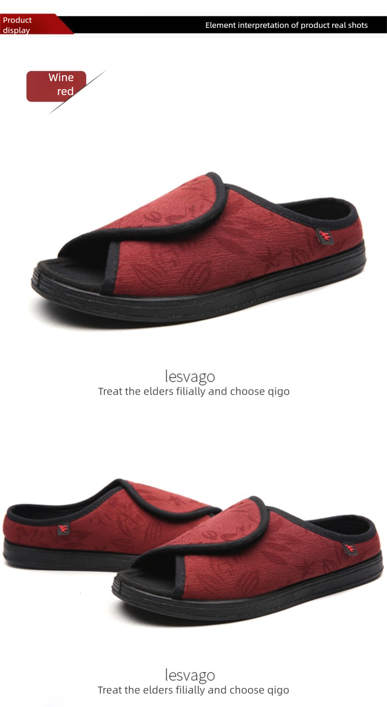 Qiwagoxia, nuovo panno allargato regolabile per piedi gonfi, scarpe larghe per la cura delle deformità del grasso, scarpe morbide, comode e salutari_voghion.com