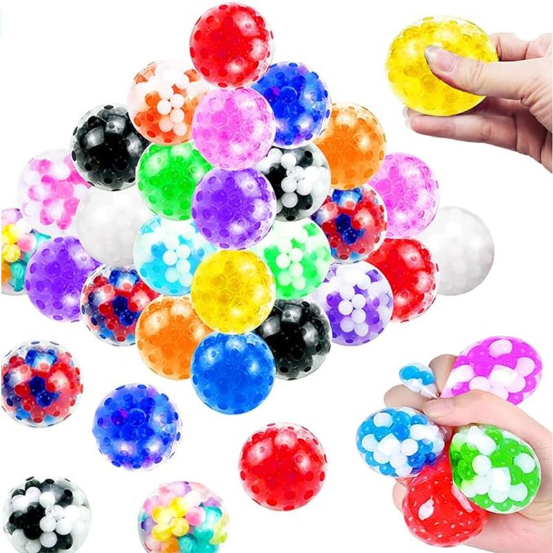 Foam Squishies Decompression Water Ball Squeezing Music Squeeze Venting Grape Ball Decompression Venting Ball Children's Toy_voghion.com