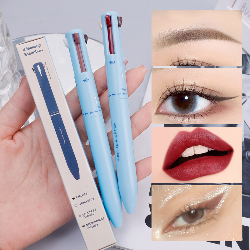 4-in-1 multi-function eyeliner waterproof eyeliner durable easy color fluorescent pen cosmetics tools_voghion.com