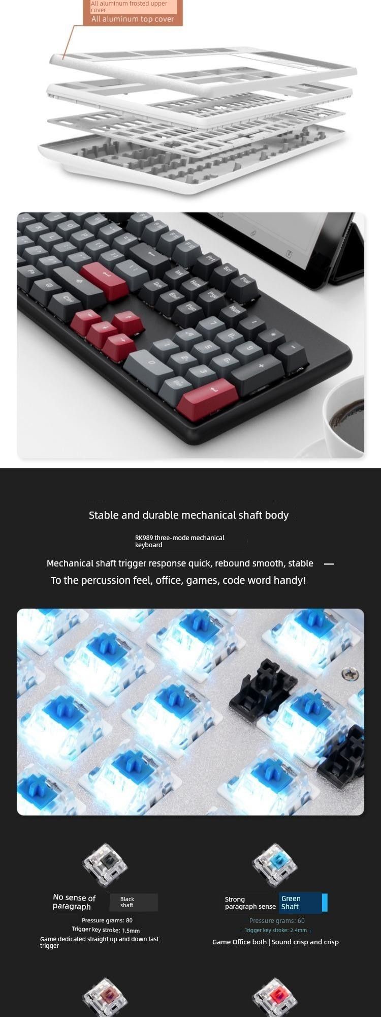 Three-Model Customized Thermal Plug Nical Keyboard_voghion.com