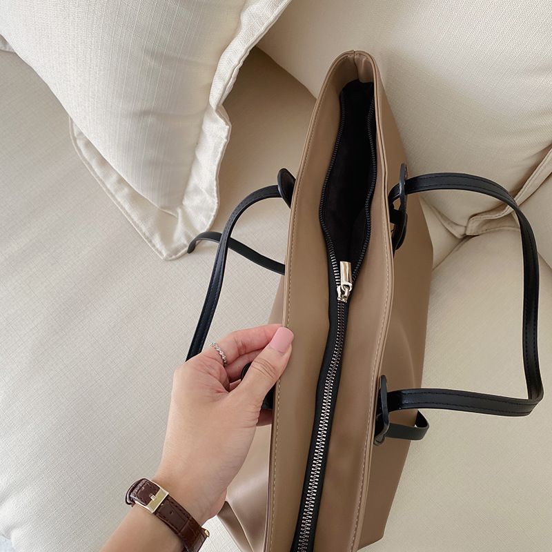 Neue Koreanische version PU leder wasserdicht weiche oberfläche einfache tote casual große kapazität einzelnen schulter tasche,_voghion.com