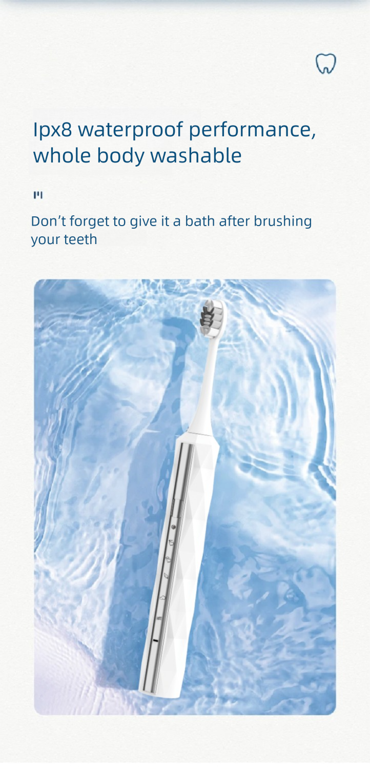 Cepillo de dientes eléctrico sónico con carga USB, cabezales reemplazables totalmente automáticos, para adultos, parejas, hombres, mujeres, estudiantes, cuerpo completo_voghion.com