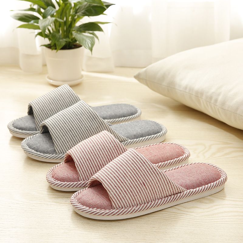 Neue kleine frische Vierjahreszeiten-Leinenschuhe für Männer und Frauen im japanischen Stil zu Hause, rutschfeste Hausschuhe mit Holzboden für Paare_voghion.com
