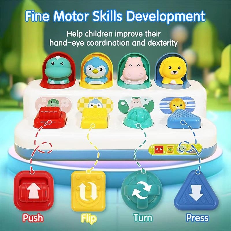 Dinosaur Peekaboo Interactive Game Montessori Pop Up Baby Toy 1 2 3 Years Sensory Development Educational Toys For Boys_voghion.com