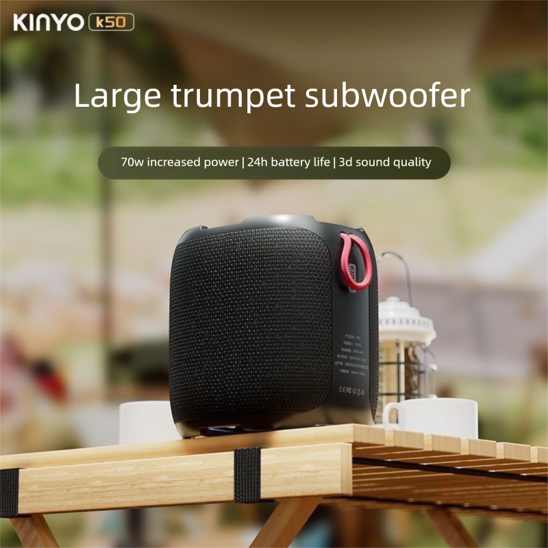 Jinyun K50 Altoparlante Bluetooth impermeabile per esterni di fascia alta, piccolo subwoofer audio, altoparlante portatile ad alto volume_voghion.com