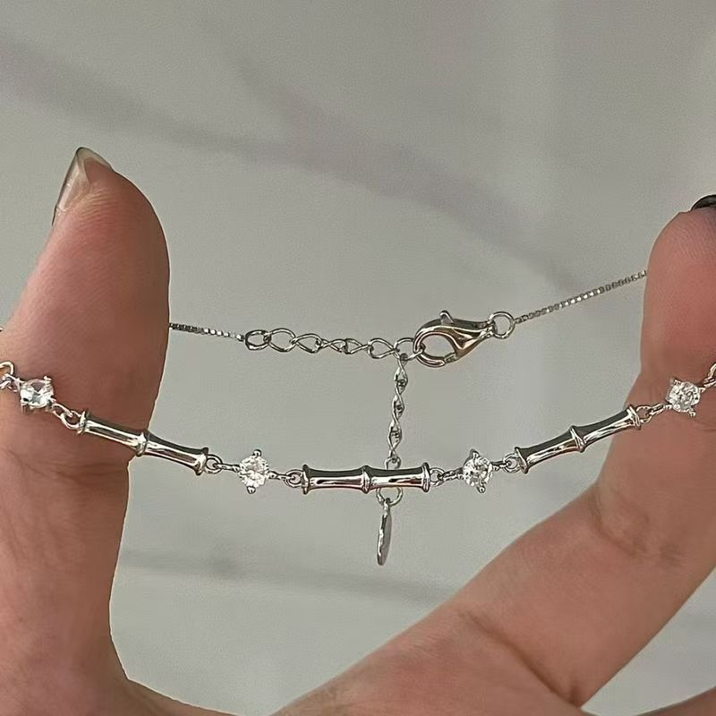 National Style Retro Design, Micro Inlaid Bamboo Bracelet, Personality, Light , Versatile Splicing Bracelet_voghion.com