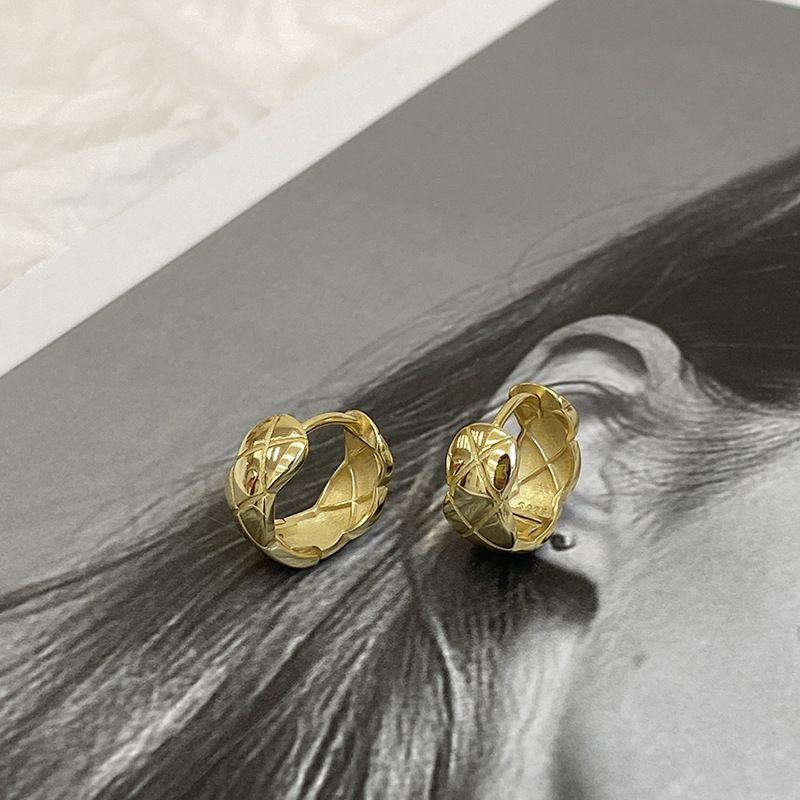 Eleganti orecchini di alta qualità per donna, orecchini a bottone in argento alla moda, stile minimalista_voghion.com
