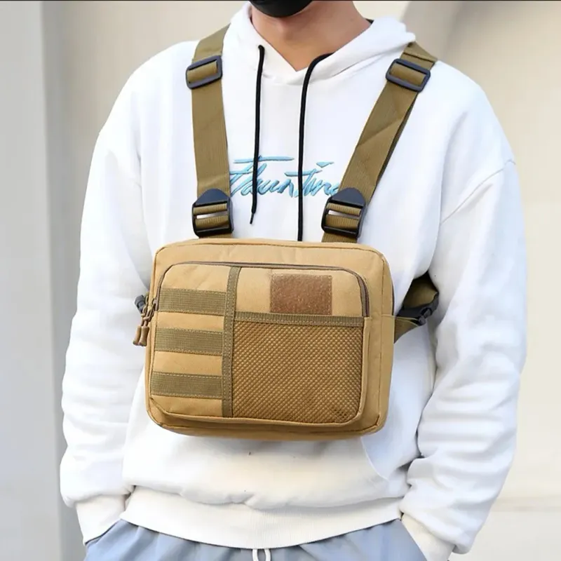Rig Packs Streetwear Funktionale Brusttasche Modisch Tragbar Multifunktional Mehrere Taschen Wasserdicht Für Laufen_voghion.com