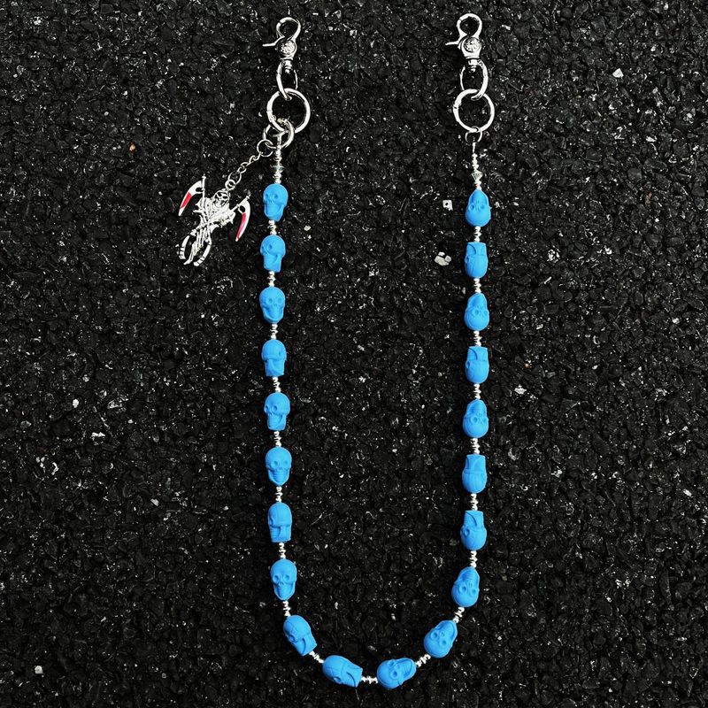 Retro Skull Heavy Jeans Chain Skull Pendant Waist Accessories Waist Chain_voghion.com