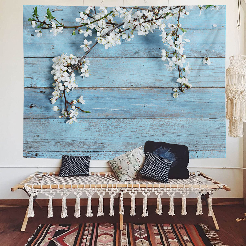 Sea view decorative fabric, dormitory home wallpaper, ins live broadcast background tapestry, psychedelic forest_voghion.com