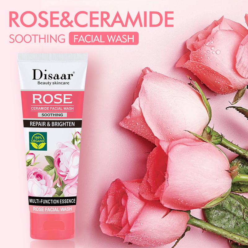 Disaar Rose Face Wash Detergente rinfrescante e lenitivo_voghion.com