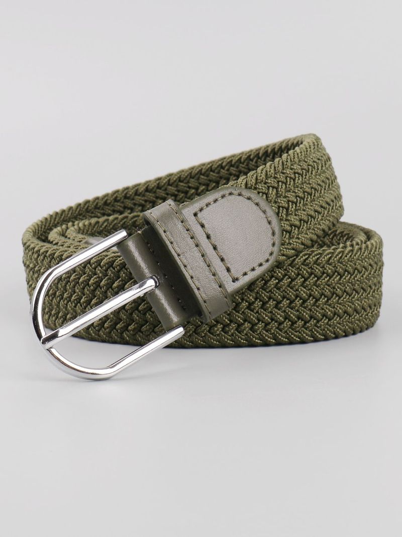 HOT Stretch Canvas Leather Belts Men Female Casual Knitted Woven Military Tactical Strap Male Elastic Belt for Pants Jeans_voghion.com