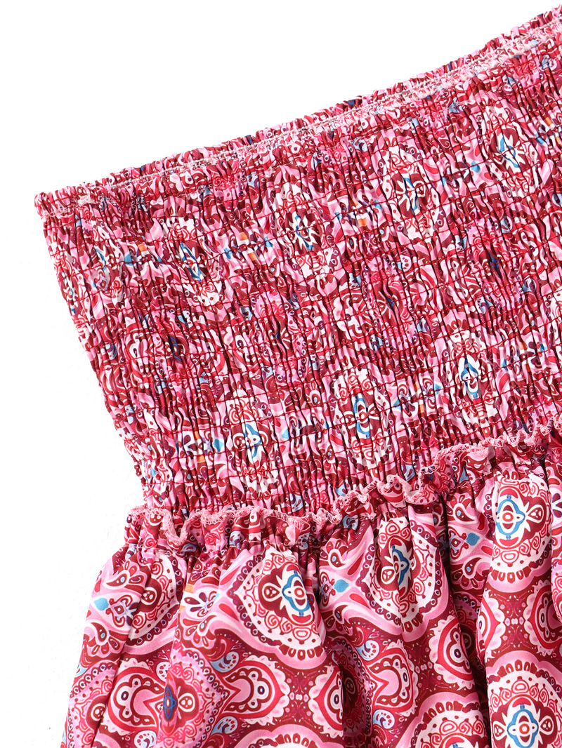 Women's Clothing Skirt Pleated Skirt Ruffle Printed Skirt Fashion Floral Short Skirt 13 Colors_voghion.com