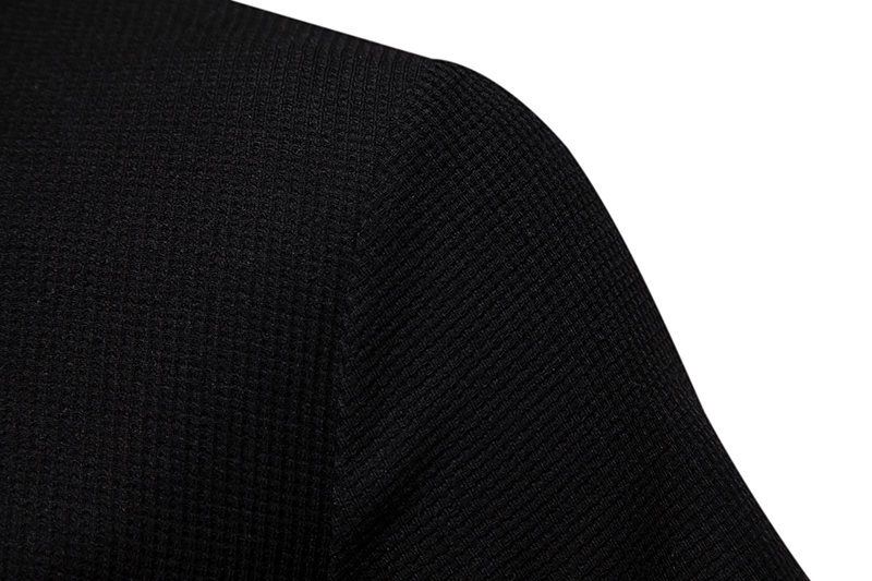 Summer New European Size Solid Color Small V-neck Pocket Panel Men's Short Sleeved T-shirt_voghion.com