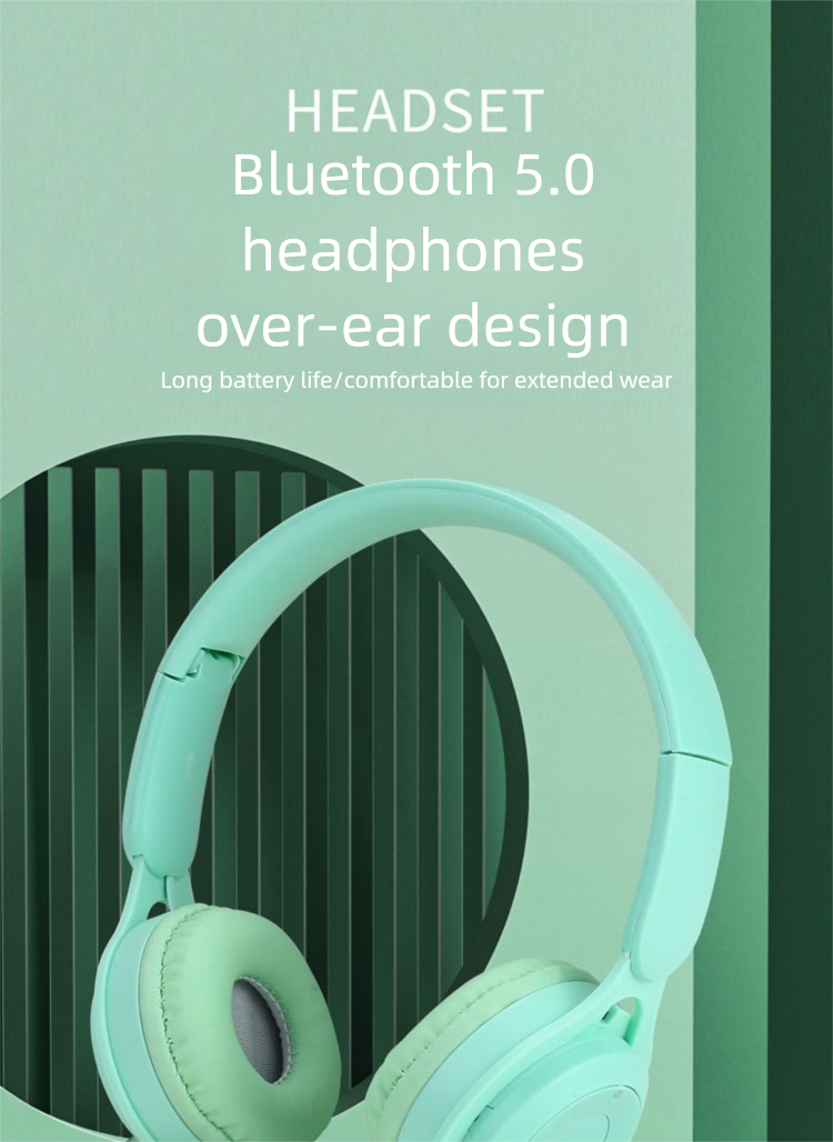 Cuffie Macaron Y-08 Bluetooth Wireless Over-Ear con bassi profondi e pieghevoli_voghion.com