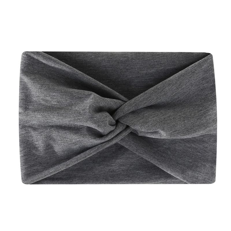 New Women's Wide Edge Hair Band Solid Color Elastic Headscarf Men's Sports Yoga Running Fitness Antiperspirant Cotton Headband_voghion.com