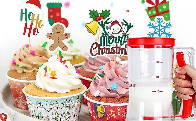 1 peça dispensador de massa dobrável perfeito para cupcakes, panquecas, waffles, muffins, utensílios de cozinha essenciais para casa_voghion.com