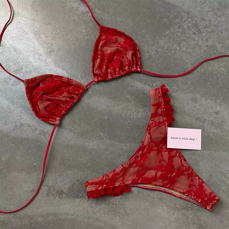 Women's Clothing Lace Bikini Sexy Split Swimsuit_voghion.com