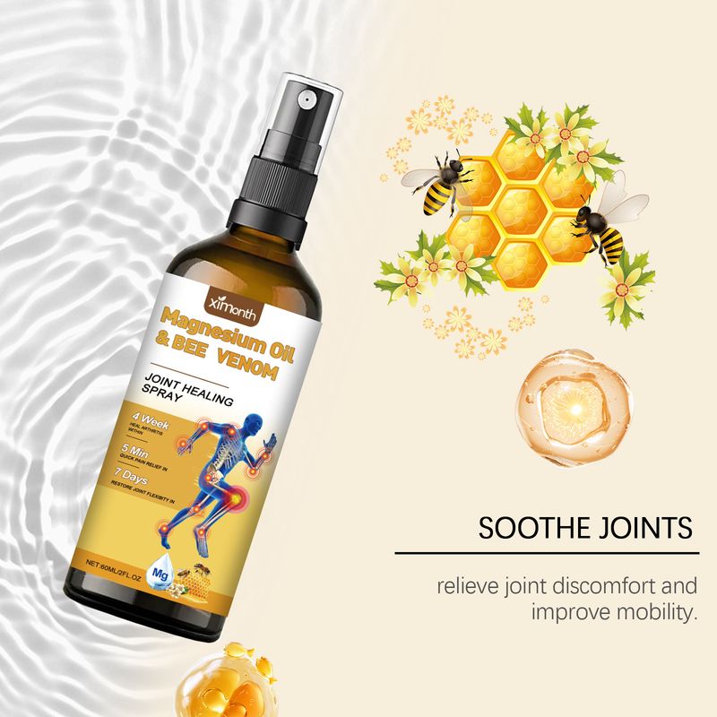 Bienengift-Körperpflegespray zur Linderung von Handgelenk- und Kniebeschwerden, tägliche Massage, Hautpflegespray_voghion.com