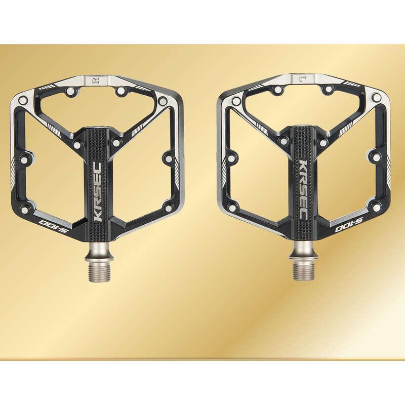 Accessoires de vélo KRSEC, alliage d'aluminium, antidérapants, pédales tout-terrain légères, VTT, trois pédales Peilin_voghion.com