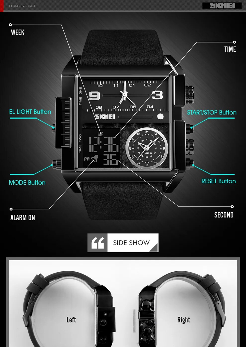 SKMEI 1391 Herr Militär sportklocka Topp Lyxmärke Armbandsur Herr Quartz Digitala klockor Manklocka Relogio Masculino_voghion.com