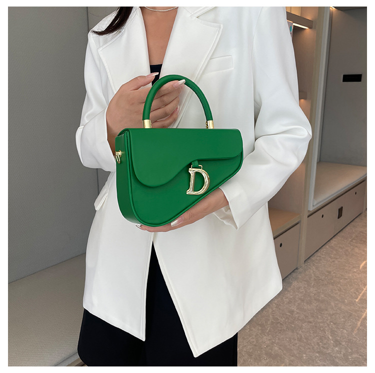 Bags2023 new solid color box bag hard handle handbag personality design versatile shoulder bag fashion Messenger bag_voghion.com