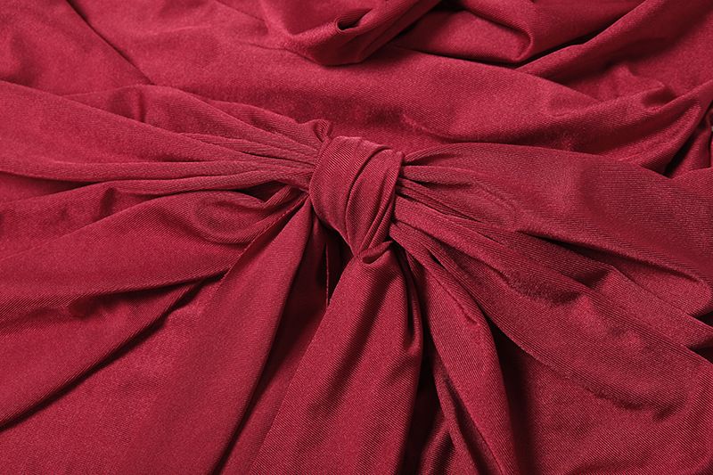 Vento 2025 Novo Vestido Feminino Sexy Decote em V Profundo Cor Sólida Temperamento Pendurado Pescoço Bolsa de Emagrecimento Quadril Para Mulheres_voghion.com