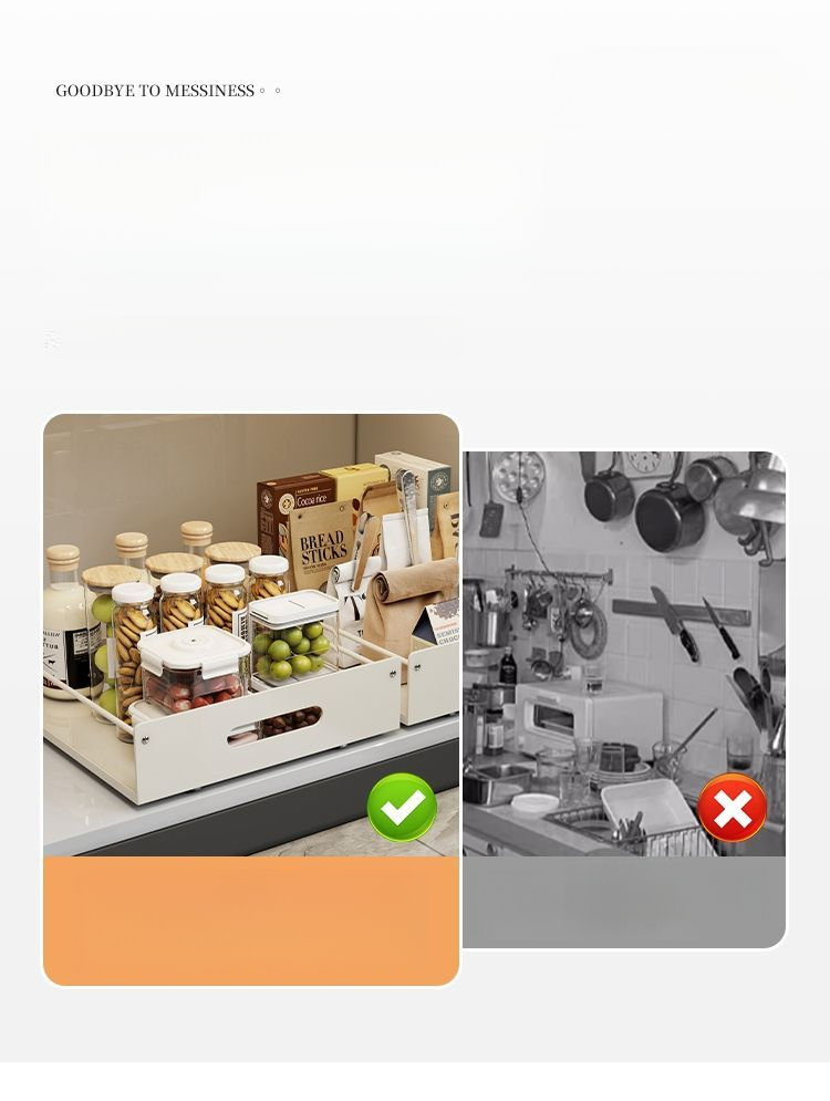 Cesta para ollas de cocina de estilo chino, armario multifuncional extraíble, organizador portátil de almacenamiento impermeable, no_voghion.com