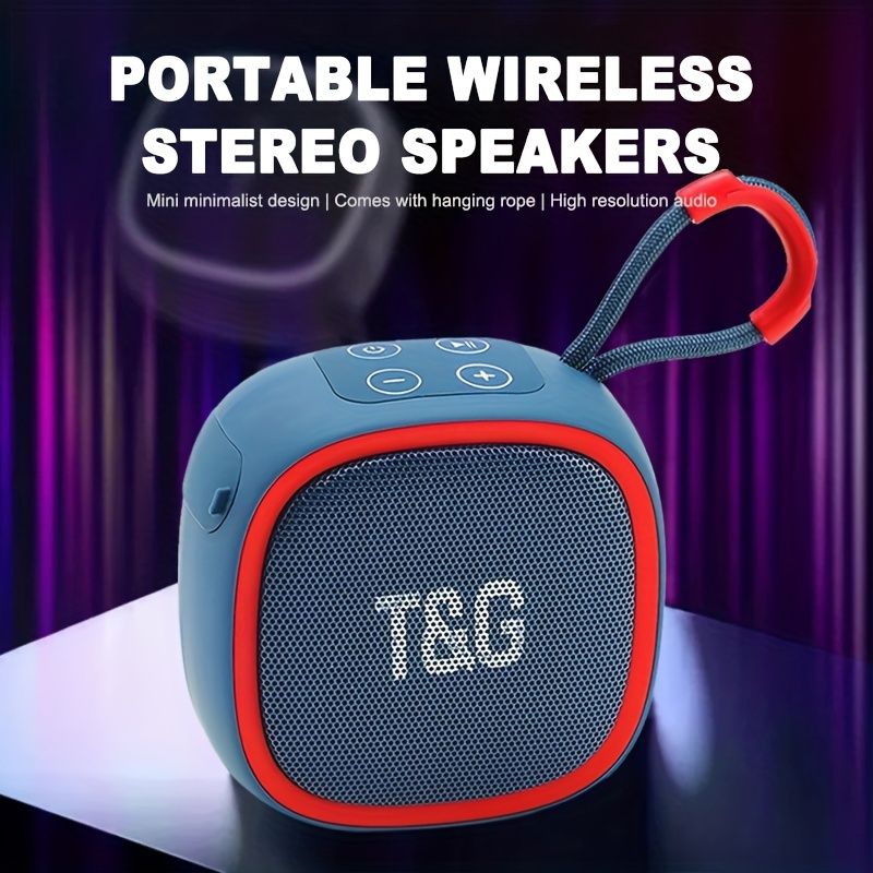 TG659 Mini Trådlös Högtalare, TWS 5.3, TF-kortplats, Inbyggd Mikrofon, USB Typ-C Laddning, Bärbar För Utomhus- Och Festbruk_voghion.com