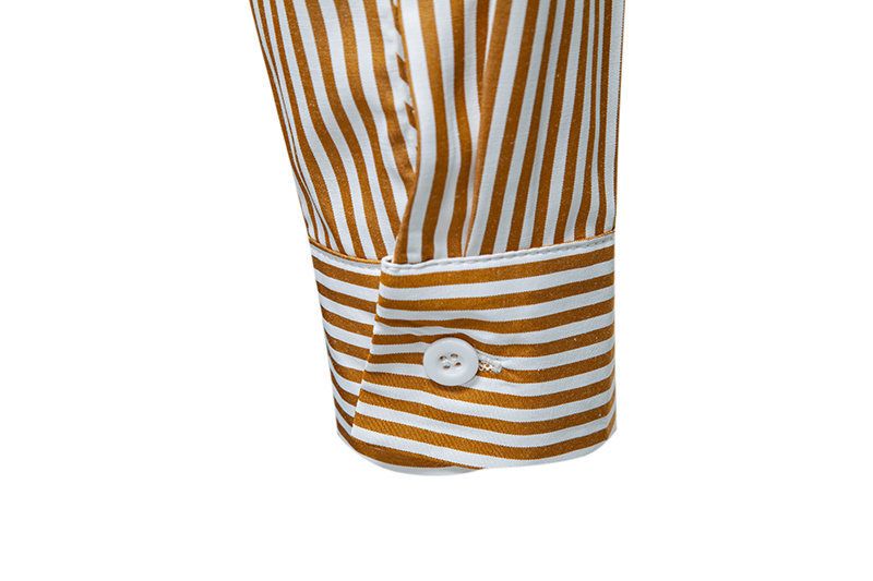 Minimalist Striped Woven Shirt For Men - Slim Fit Casual Button-Up With Subtle Texture (S-2xl, Polyester, All-Season Wear)_voghion.com