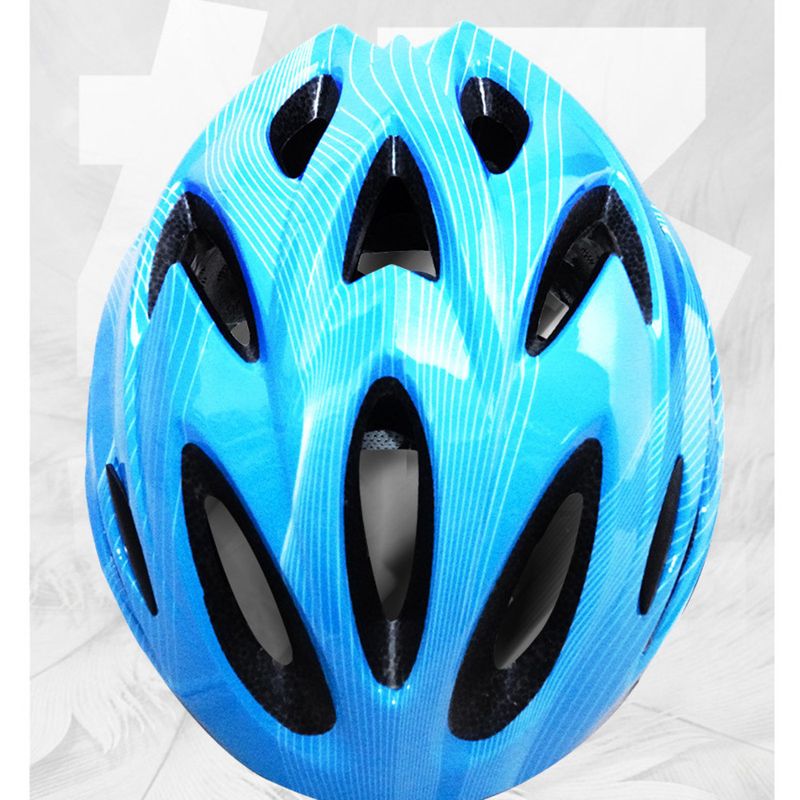 Mid-Head Gradient Wave Pattern One-Piece Bicycle Skateboard Balance Bike Children's Sports Helmet_voghion.com