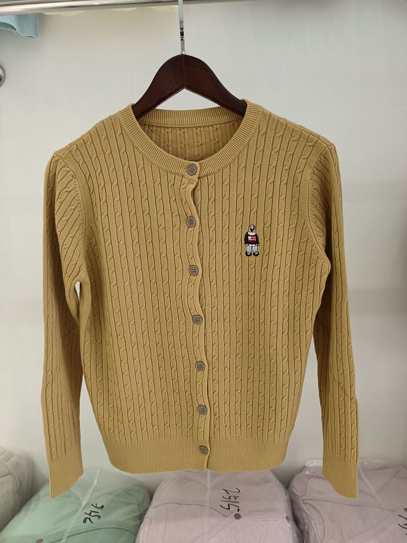 New Autumn Women's Clothing Solid Color Embroidered Sweater Simple Lazy Style Outer Wear Small Cardigan V Neck Long Sleeve Shawl Outer_voghion.com