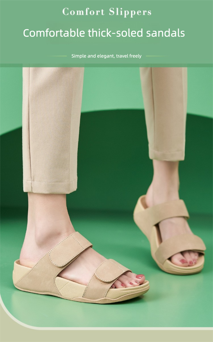 987-52025 Zomer Nieuwe Dames Lichtgewicht Sport Stijl Comfortabele Elastische Grote Maat Dikke Zool Pantoffels_voghion.com