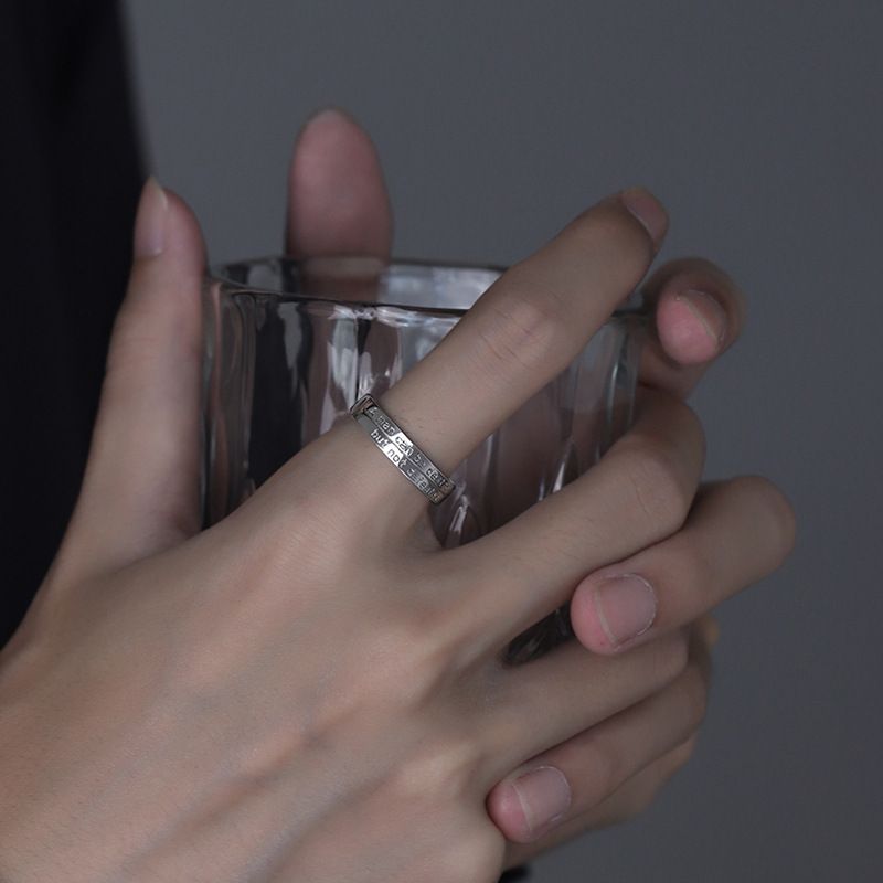Men's Instagram Design, Cold and Trendy Style, Simple Index Finger Single Ring_voghion.com