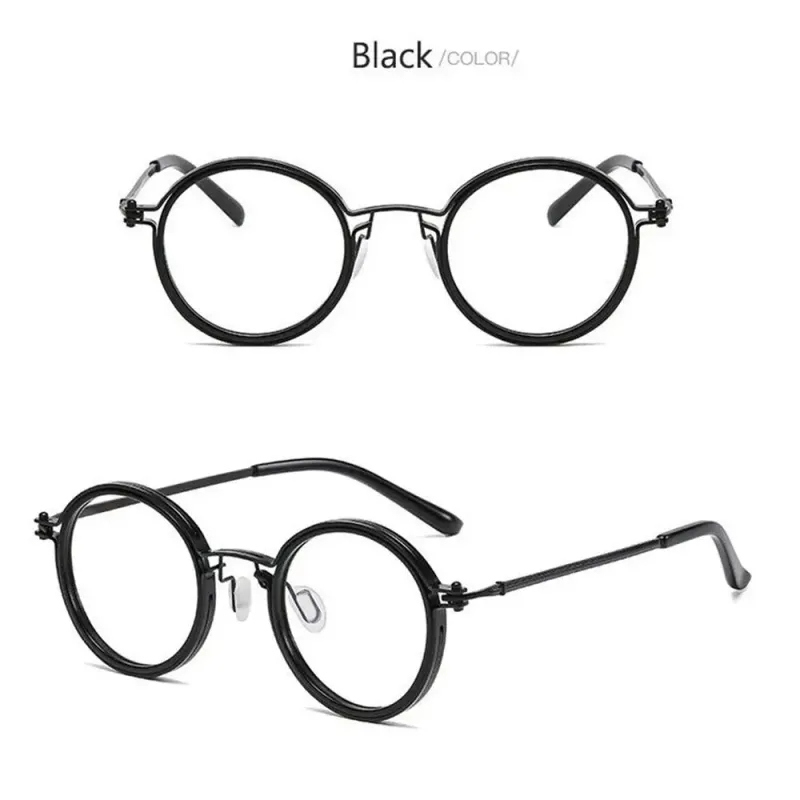 Mode Retro Runde Anti Blau Licht Brille Männer Frauen Büro Computer Brille Metall Rahmen Mode Optische Myopie Brillen Lesen_voghion.com