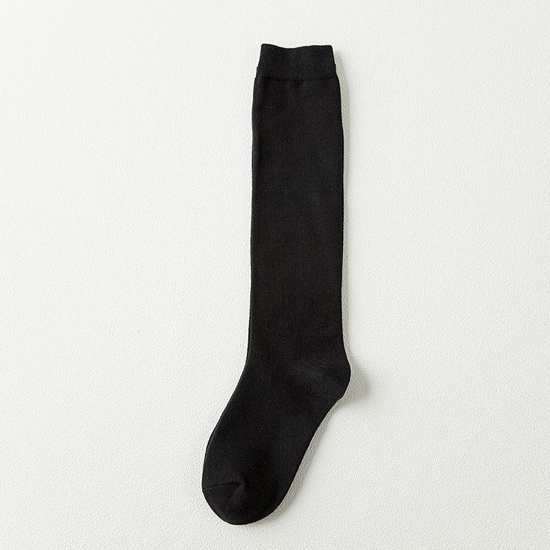 Women's Long Cotton Colorful Autumn Winter Basic Calf Student Slimming Mid-Calf Knee-High Slouch Socks_voghion.com