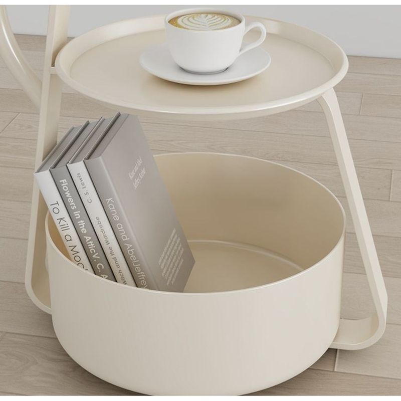 Divano da pavimento per soggiorno, crema, portaoggetti, caffè integrato, lampada da camera da letto, comodino, ricarica verticale wireless_voghion.com