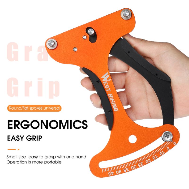 Kaou Tensiómetro de Bicicleta Herramienta de Bicicleta calibrada con precisión Medidor de tensión de Radios de Rueda de Bicicleta de montaña para reparación de Bicicletas_voghion.com