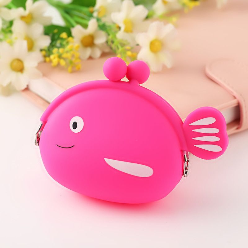 Nuovo simpatico piccolo pesce creativo cartone animato portamonete in silicone portatile tascabile custodia per auricolari portachiavi_voghion.com