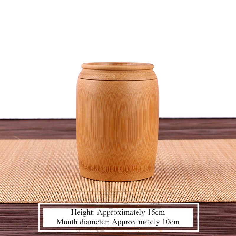 Portable Bamboo Tea Canister Travel Food Storage Candy Jar Container Box for Tea Coffee Beans Nuts Spices_voghion.com
