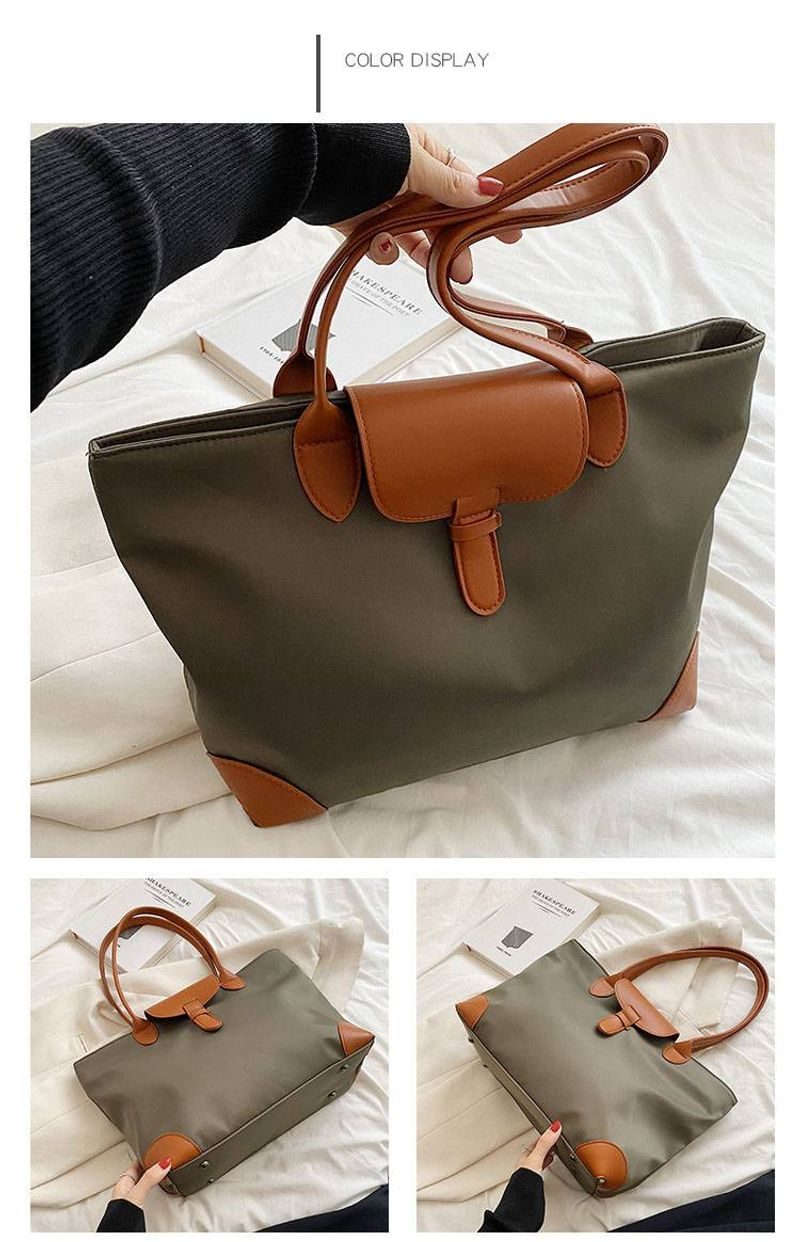 Nuevas tendencias modische einfache Damenhandtasche lässige einfarbige Umhängetasche_voghion.com