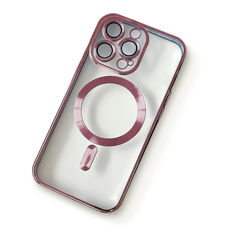 Moda Manyetik Kılıf Magsafe iPhone 14 13 12 11 Pro Max 14 Artı Kaplama Şeffaf Yumuşak Silikon Kablosuz Şarj Kapağı_voghion.com