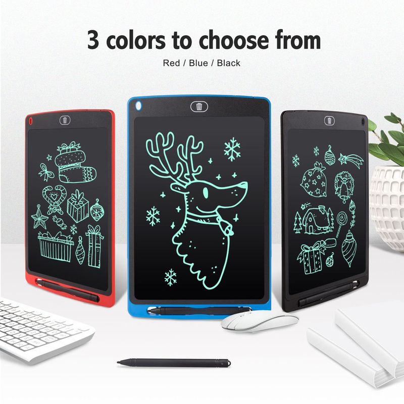 Tavoletta elettronica portatile da 12 pollici con schermo LCD per scrittura, disegno digitale e scrittura a mano, lavagna ultrasottile_voghion.com